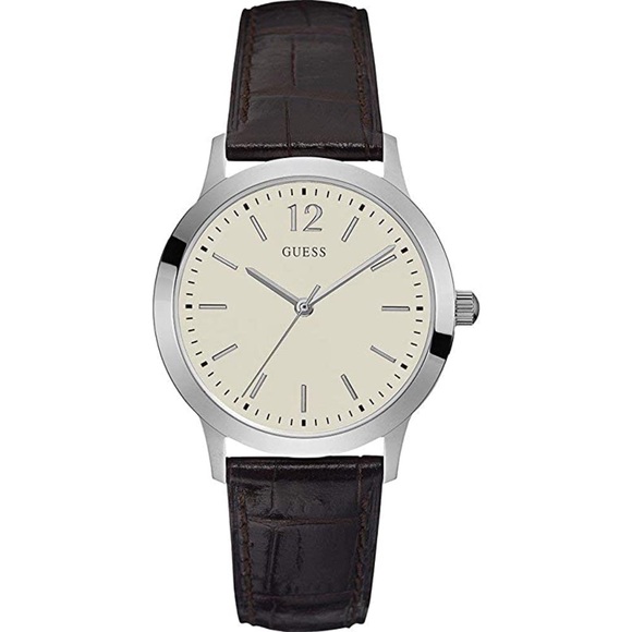 New GUESS Ladies Watch With Beige Leather Strap - Picture 1 of 3